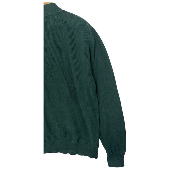 Vintage Lands End Sweater Mens XL Green Cotton Henley Pullover USA Retro 80s 90s - Picture 8 of 12